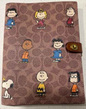 Coach X Peanuts Snoopy Turnlock Notebook